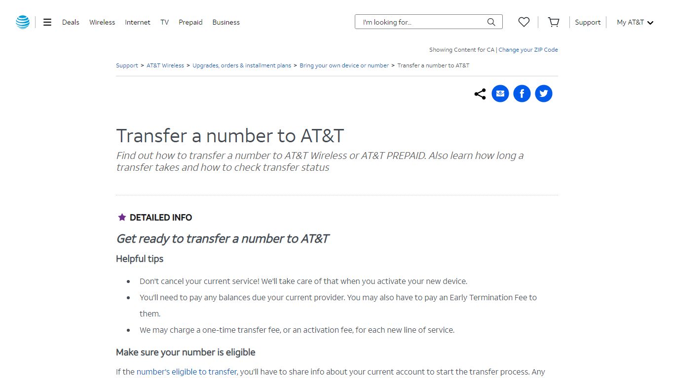 Transfer a Number to AT&T - AT&T Wireless Customer Support